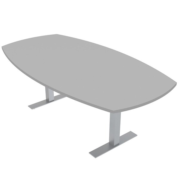 45 in W, 84 in L, 29 in H, Engineered Wood Top, Grey